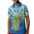 Personalised Tuvalu Independence Day Kid Polo Shirt Tuvaluan Proud 45th Anniversary Polynesian Pattern LT14 Kid Blue - Polynesian Pride