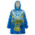 Personalised Tuvalu Independence Day Wearable Blanket Hoodie Tuvaluan Proud 45th Anniversary Polynesian Pattern LT14 One Size Blue - Polynesian Pride