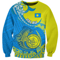 Palau Independence Day Sweatshirt Happy 29th Anniversary Polynesian Hammerhead Shark LT14 Unisex Blue - Polynesian Pride