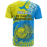 Palau Independence Day T Shirt Happy 29th Anniversary Polynesian Hammerhead Shark LT14 - Polynesian Pride