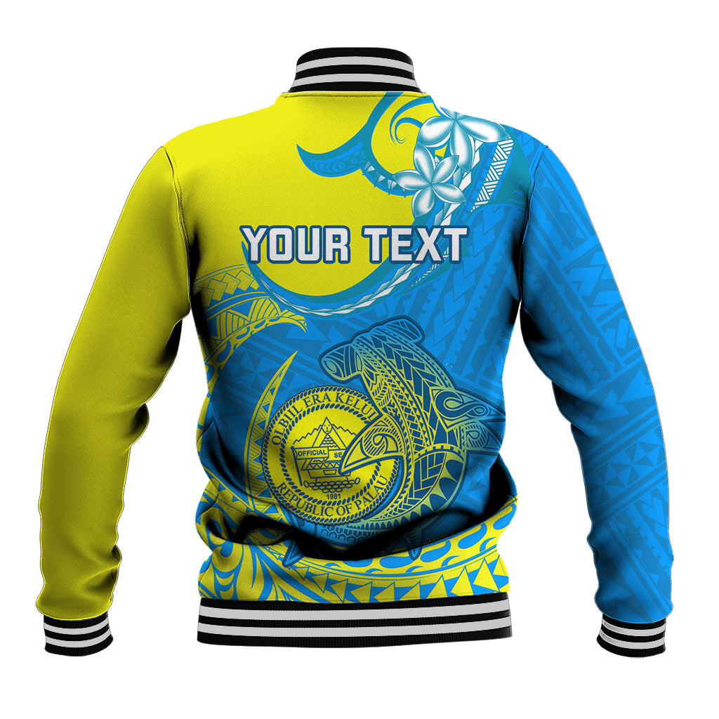 Personalised Palau Independence Day Baseball Jacket Happy 29th Anniversary Polynesian Hammerhead Shark LT14 - Polynesian Pride