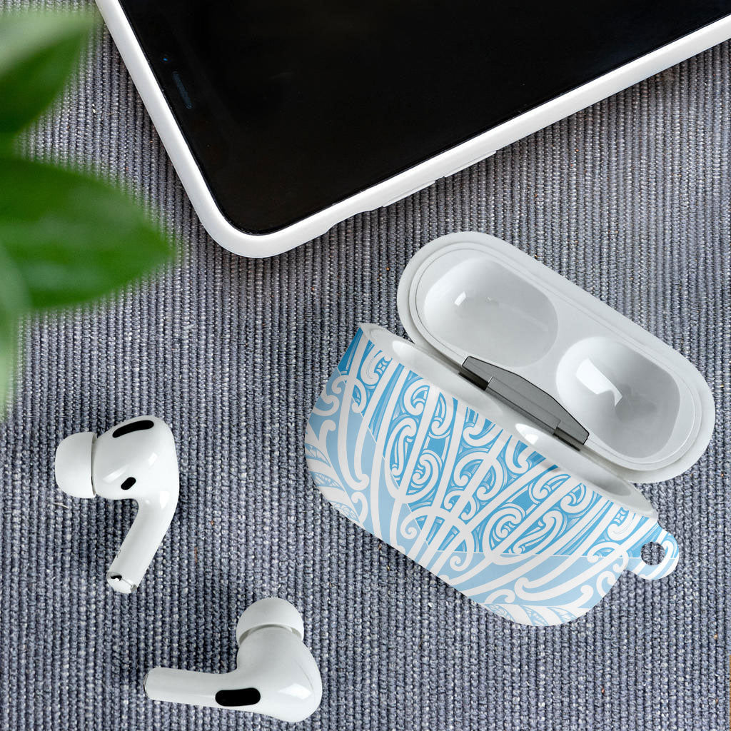 Blue New Zealand Puhoro Maori Tattoo AirPods Case