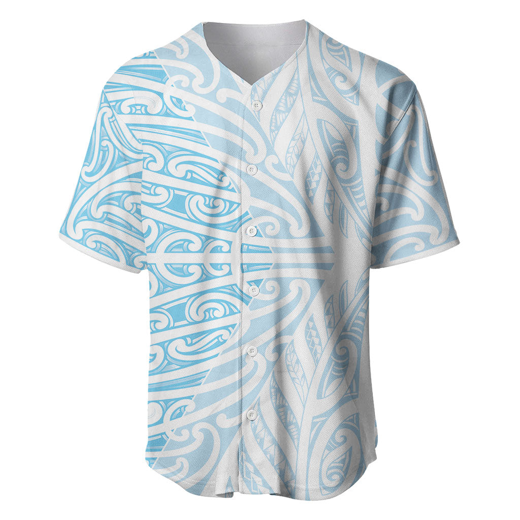 Blue New Zealand Puhoro Maori Tattoo Baseball Jersey