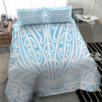 Blue New Zealand Puhoro Maori Tattoo Bedding Set