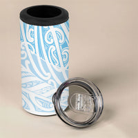 Blue New Zealand Puhoro Maori Tattoo 4 in 1 Can Cooler Tumbler