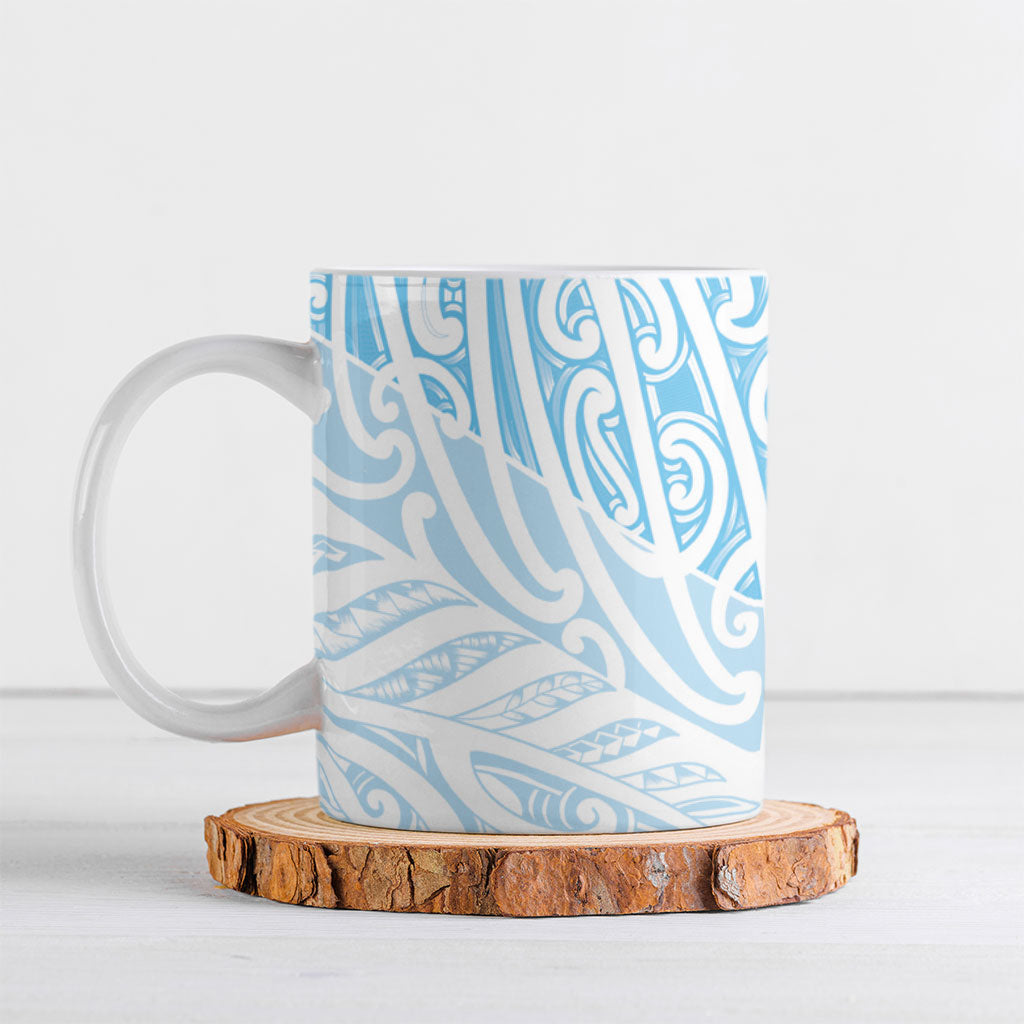 Blue New Zealand Puhoro Maori Tattoo Ceramic Mug