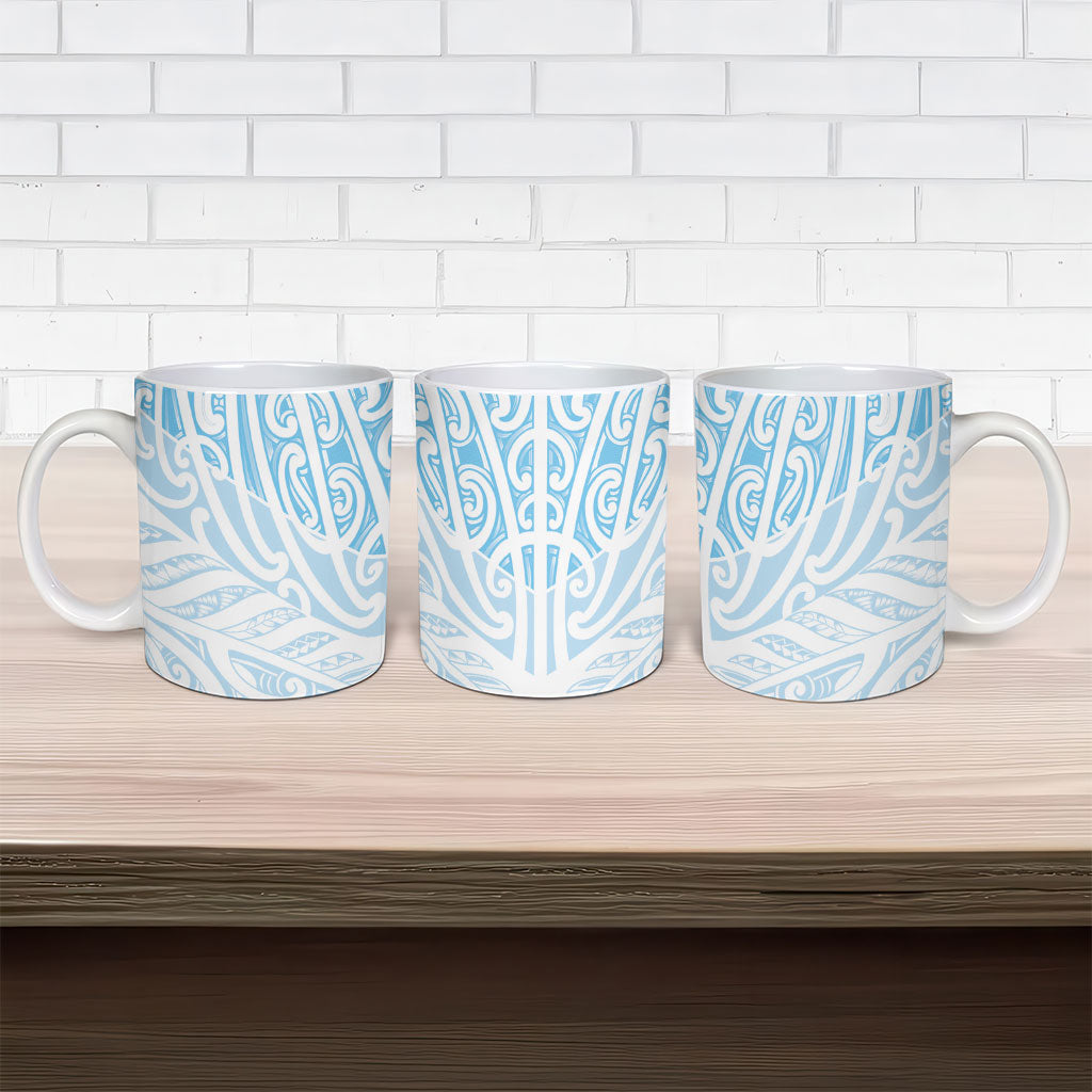 Blue New Zealand Puhoro Maori Tattoo Ceramic Mug