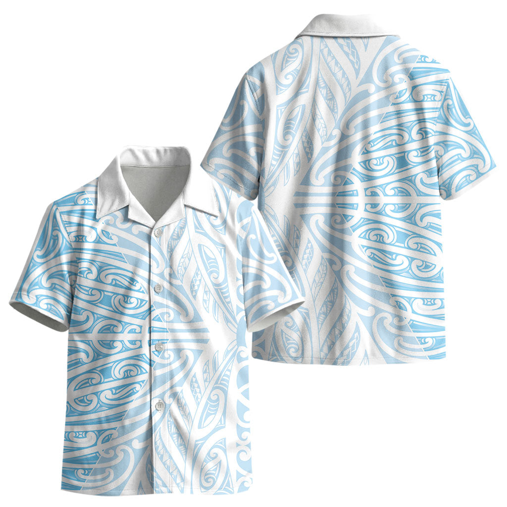 Blue New Zealand Puhoro Maori Tattoo Kid Hawaiian Shirt LT14 - Polynesian Pride