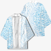 Blue New Zealand Puhoro Maori Tattoo Kimono