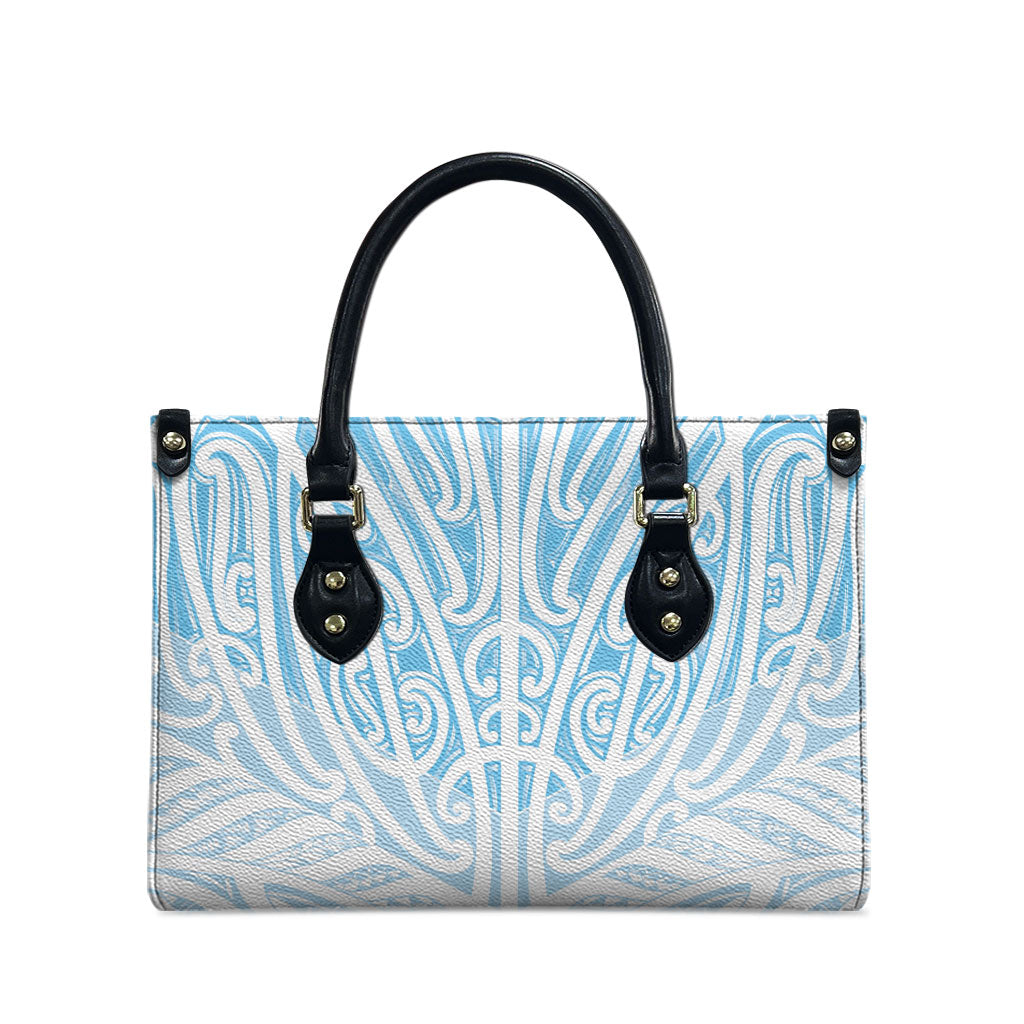 Blue New Zealand Puhoro Maori Tattoo Leather Bag