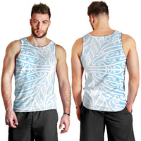 Blue New Zealand Puhoro Maori Tattoo Men Tank Top
