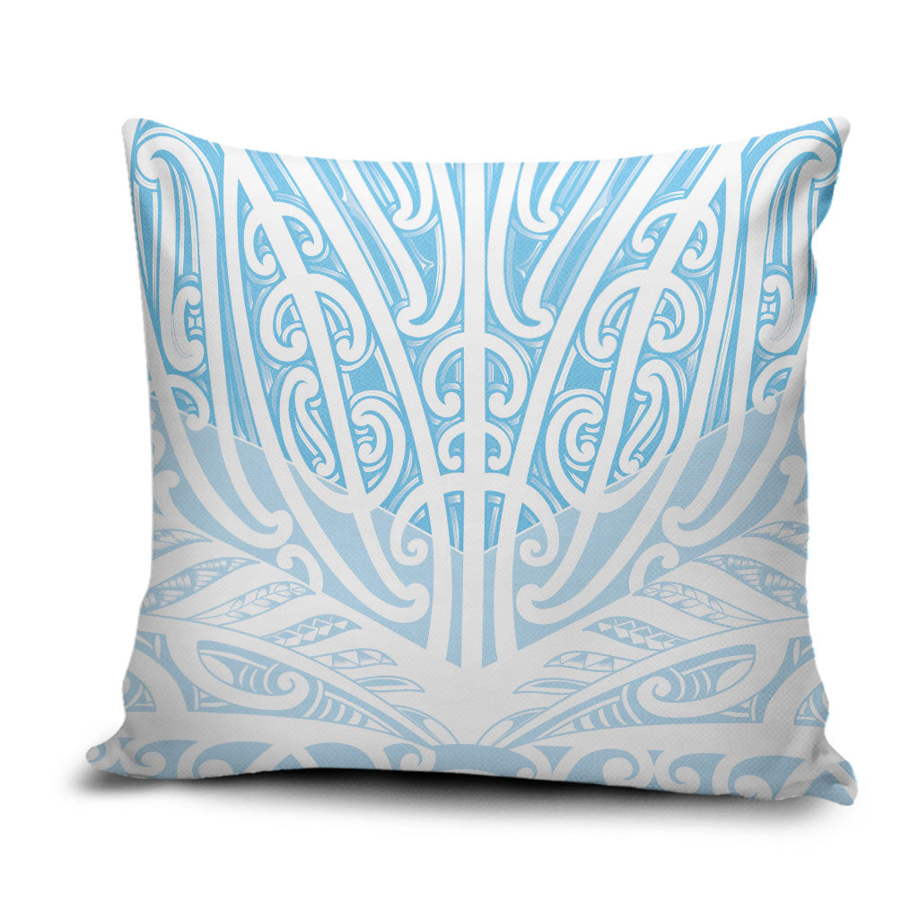 Blue New Zealand Puhoro Maori Tattoo Pillow Cover