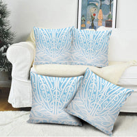 Blue New Zealand Puhoro Maori Tattoo Pillow Cover