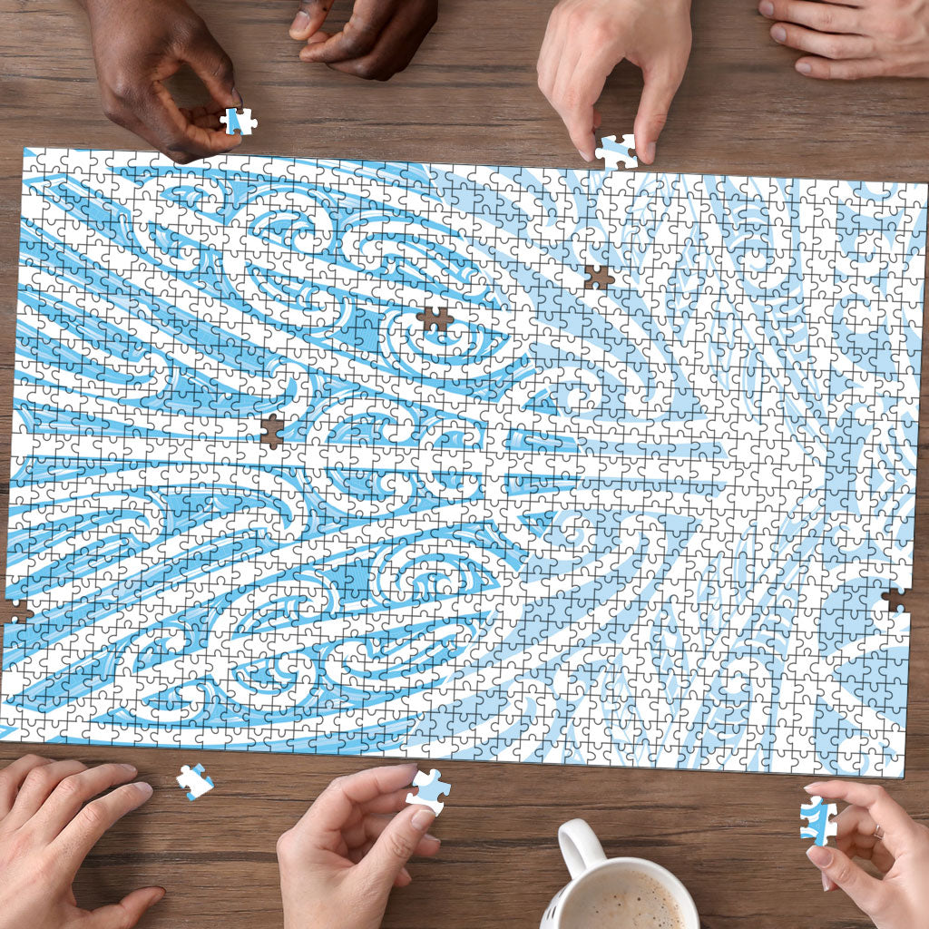 Blue New Zealand Puhoro Maori Tattoo Puzzle