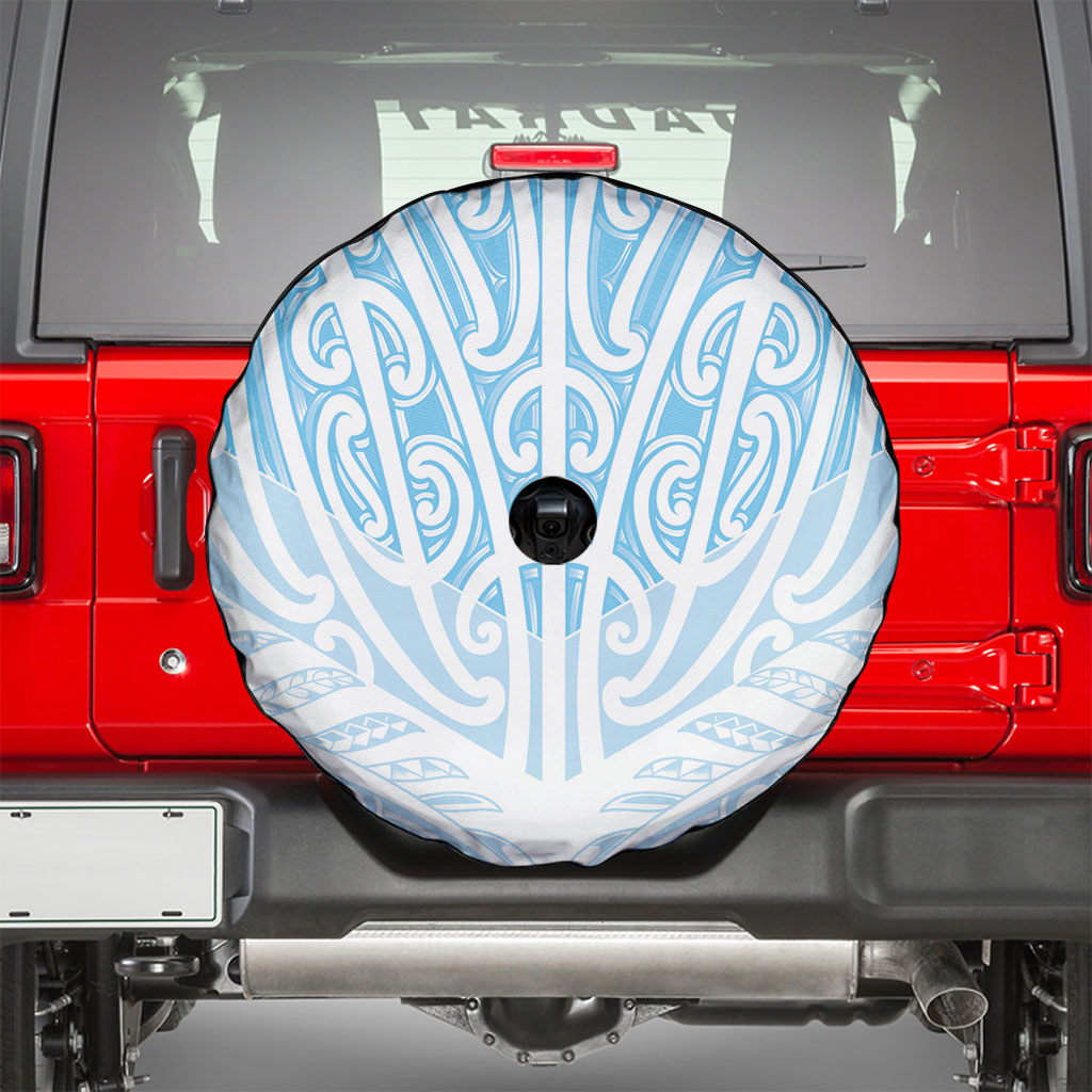 Blue New Zealand Puhoro Maori Tattoo Spare Tire Cover