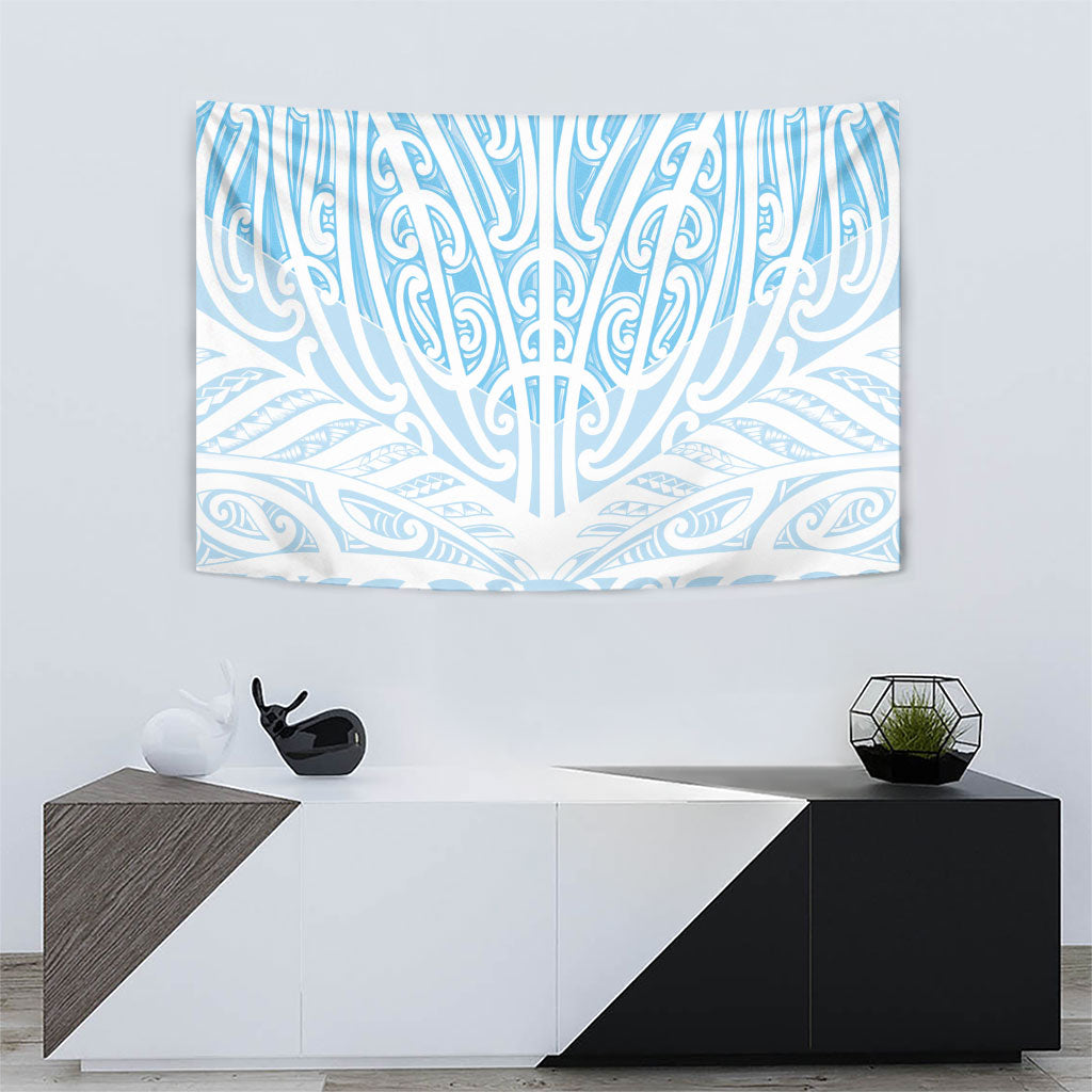 Blue New Zealand Puhoro Maori Tattoo Tapestry