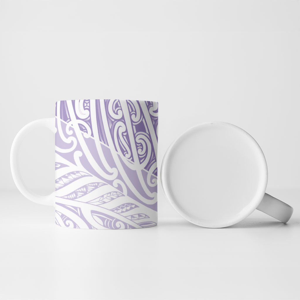Purple New Zealand Puhoro Maori Tattoo Ceramic Mug