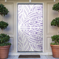 Purple New Zealand Puhoro Maori Tattoo Door Cover