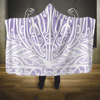 Purple New Zealand Puhoro Maori Tattoo Hooded Blanket