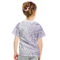 Purple New Zealand Puhoro Maori Tattoo Kid T Shirt