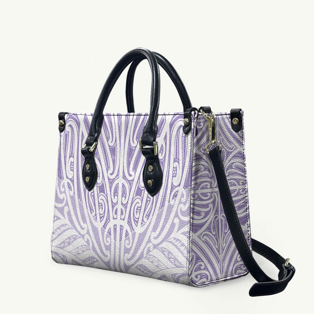 Purple New Zealand Puhoro Maori Tattoo Leather Bag