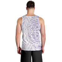 Purple New Zealand Puhoro Maori Tattoo Men Tank Top