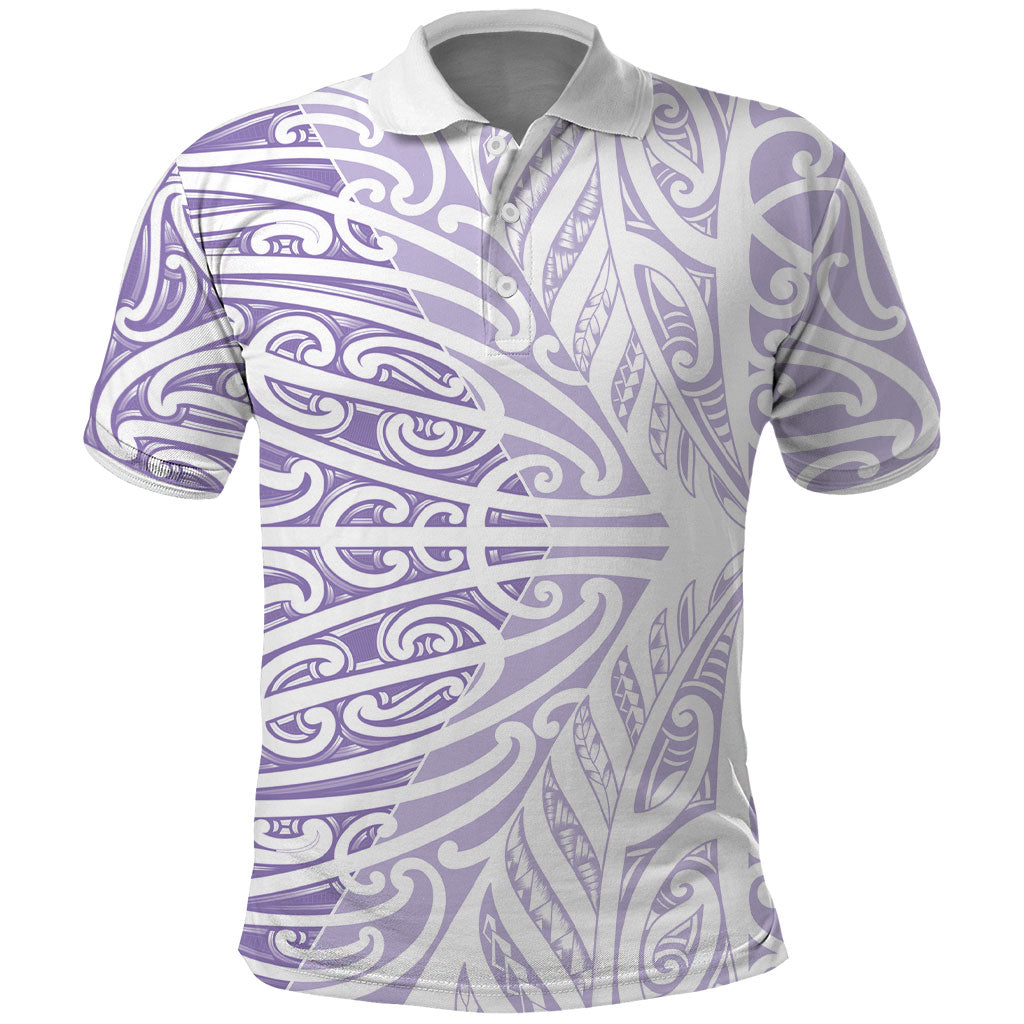 Purple New Zealand Puhoro Maori Tattoo Polo Shirt