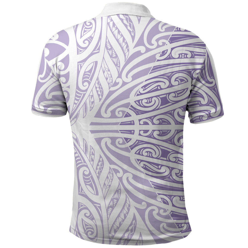 Purple New Zealand Puhoro Maori Tattoo Polo Shirt