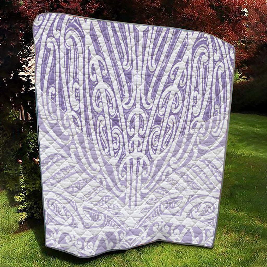 Purple New Zealand Puhoro Maori Tattoo Quilt