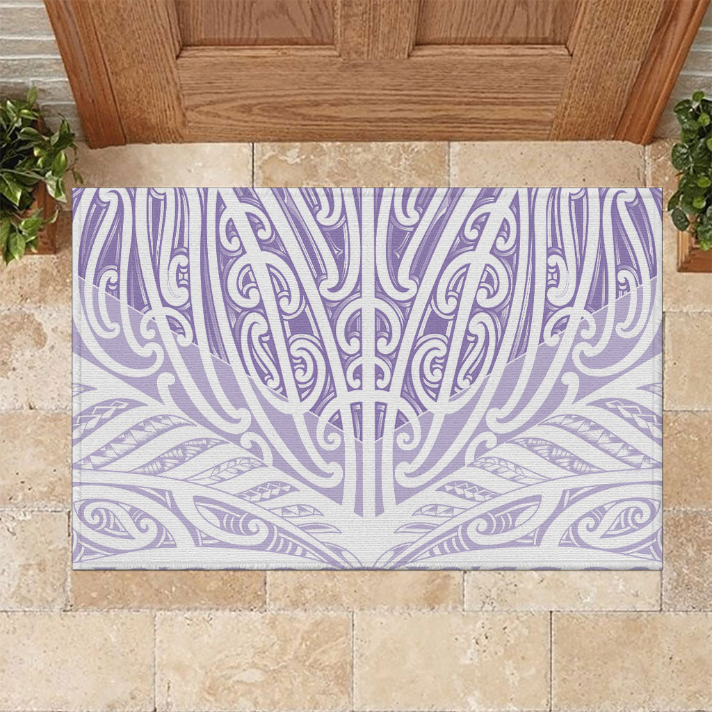 Purple New Zealand Puhoro Maori Tattoo Rubber Doormat