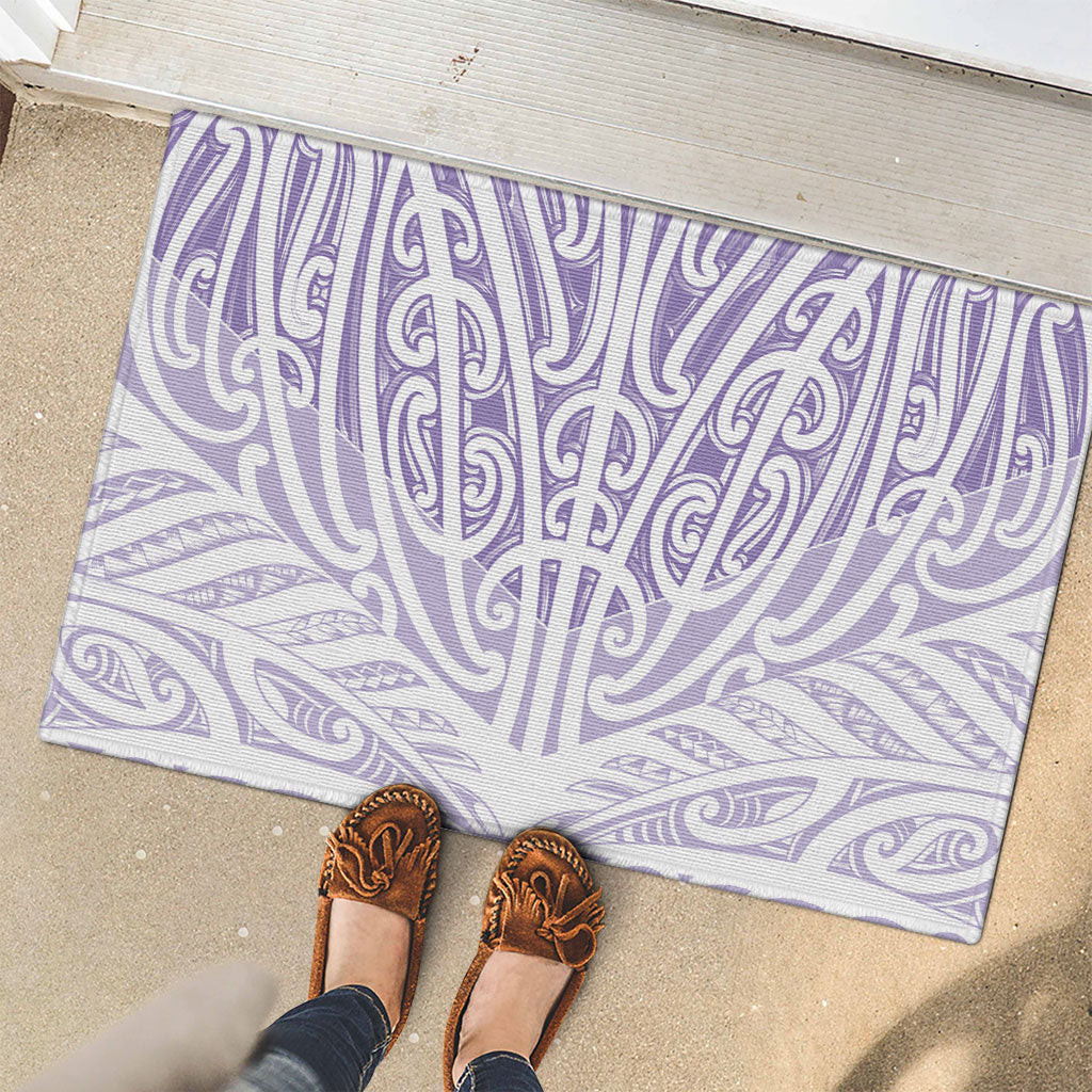 Purple New Zealand Puhoro Maori Tattoo Rubber Doormat