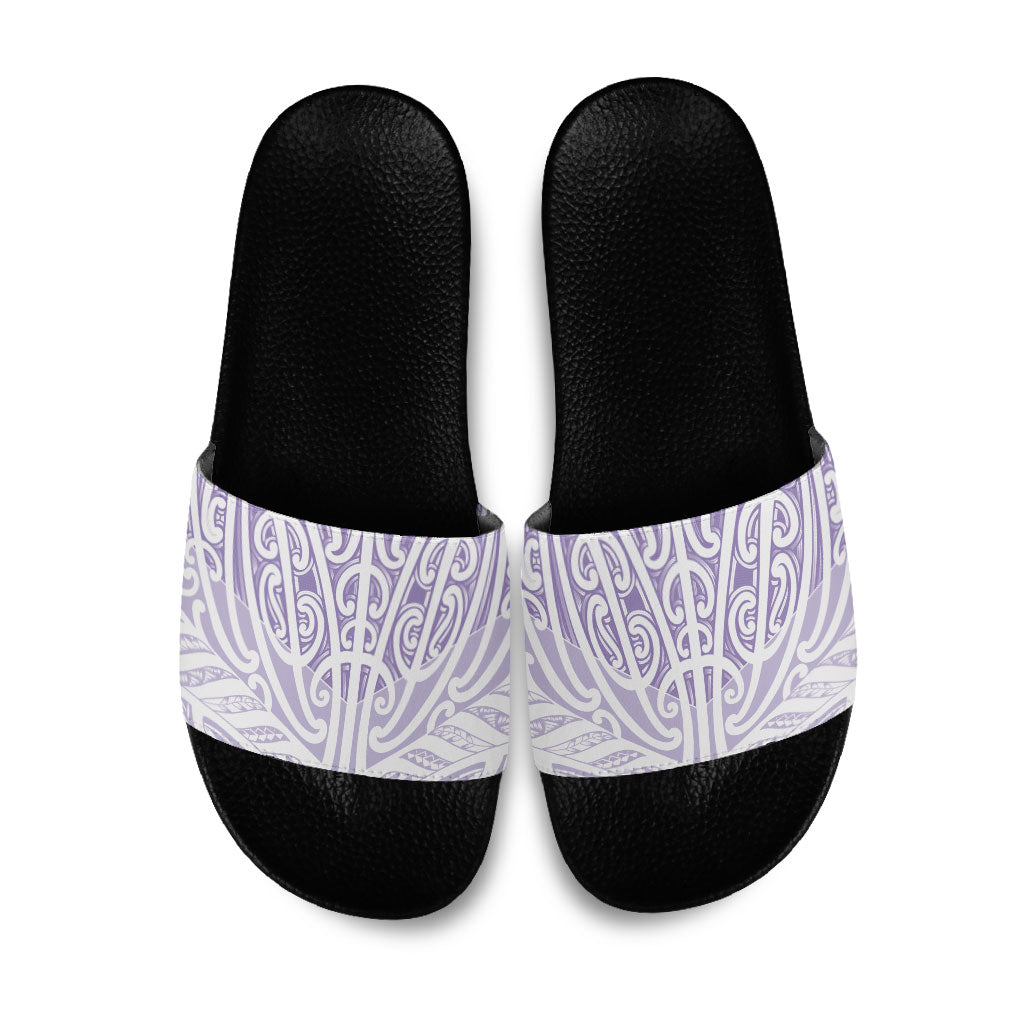Purple New Zealand Puhoro Maori Tattoo Slide Sandals
