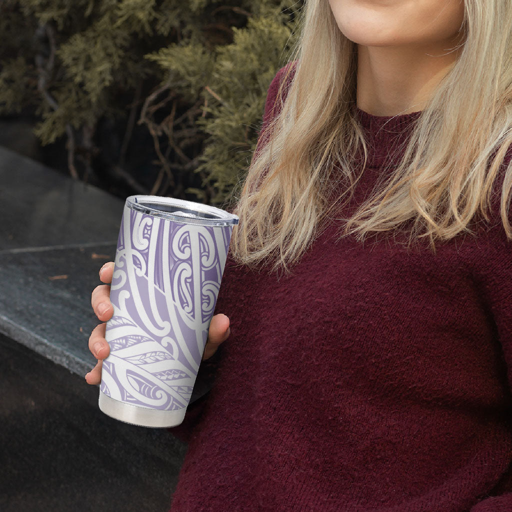 Purple New Zealand Puhoro Maori Tattoo Tumbler Cup