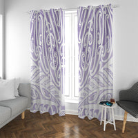 Purple New Zealand Puhoro Maori Tattoo Window Curtain