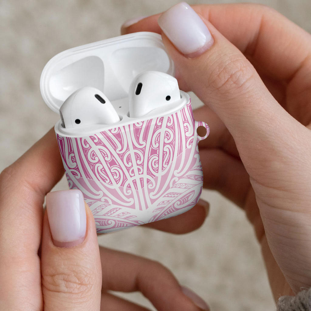 Pink New Zealand Puhoro Maori Tattoo AirPods Case