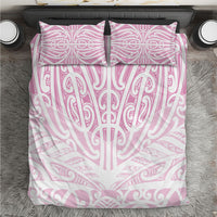 Pink New Zealand Puhoro Maori Tattoo Bedding Set