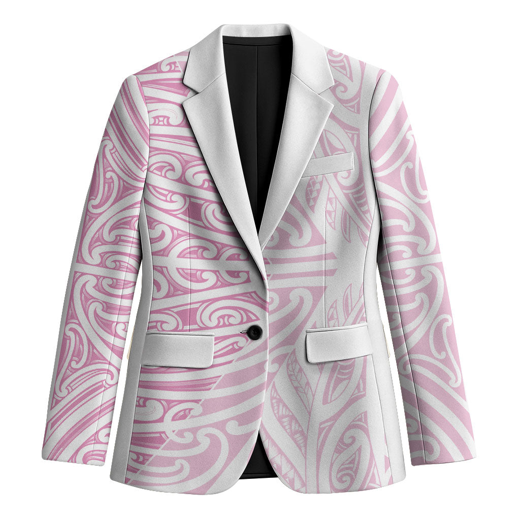 Pink New Zealand Puhoro Maori Tattoo Blazer