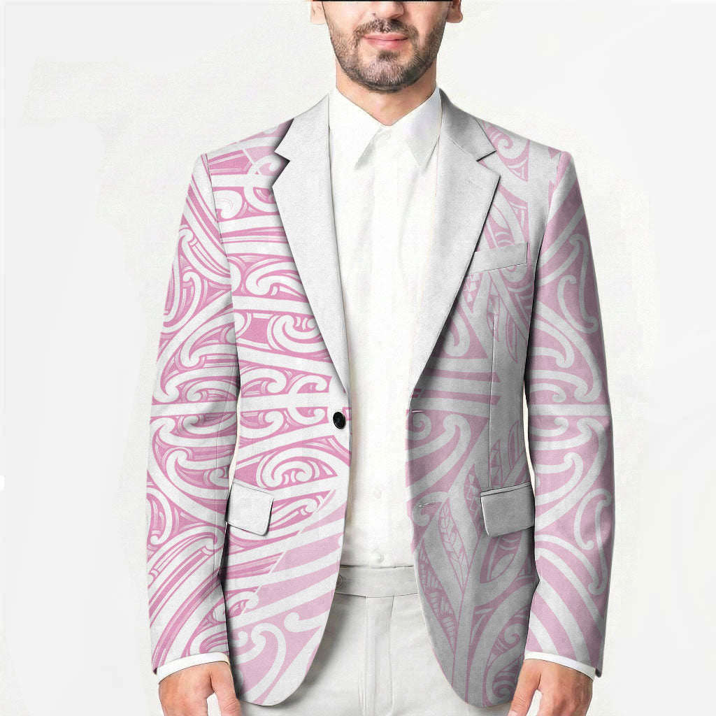 Pink New Zealand Puhoro Maori Tattoo Blazer