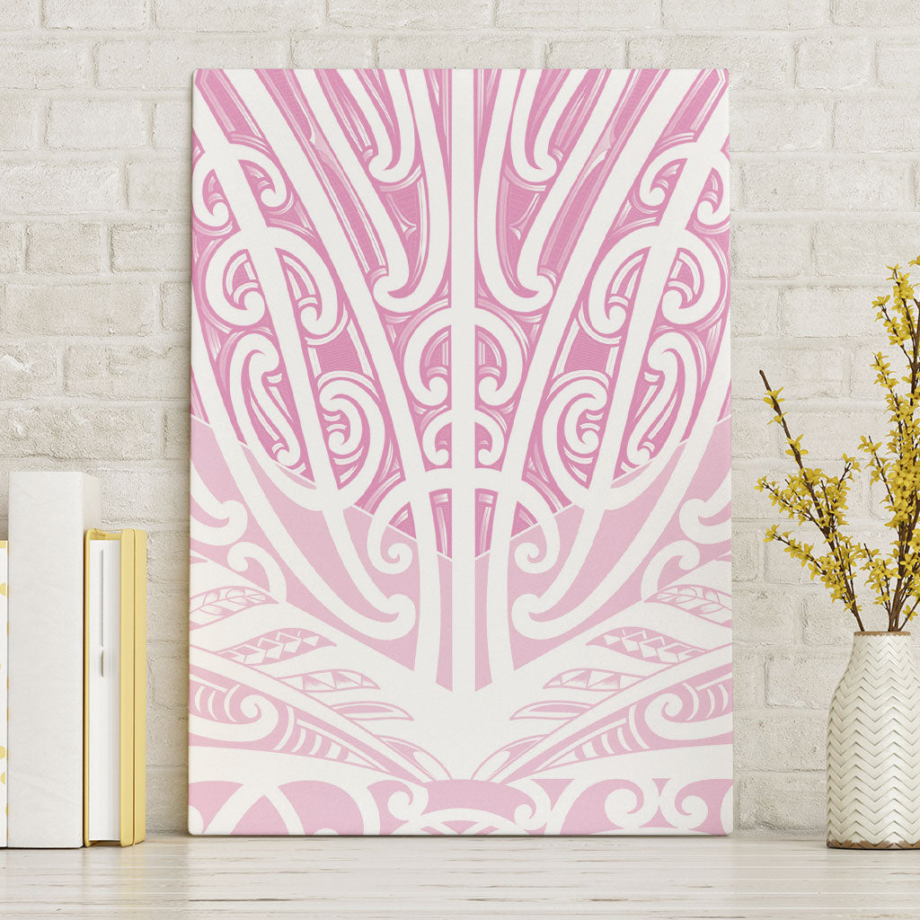 Pink New Zealand Puhoro Maori Tattoo Canvas Wall Art