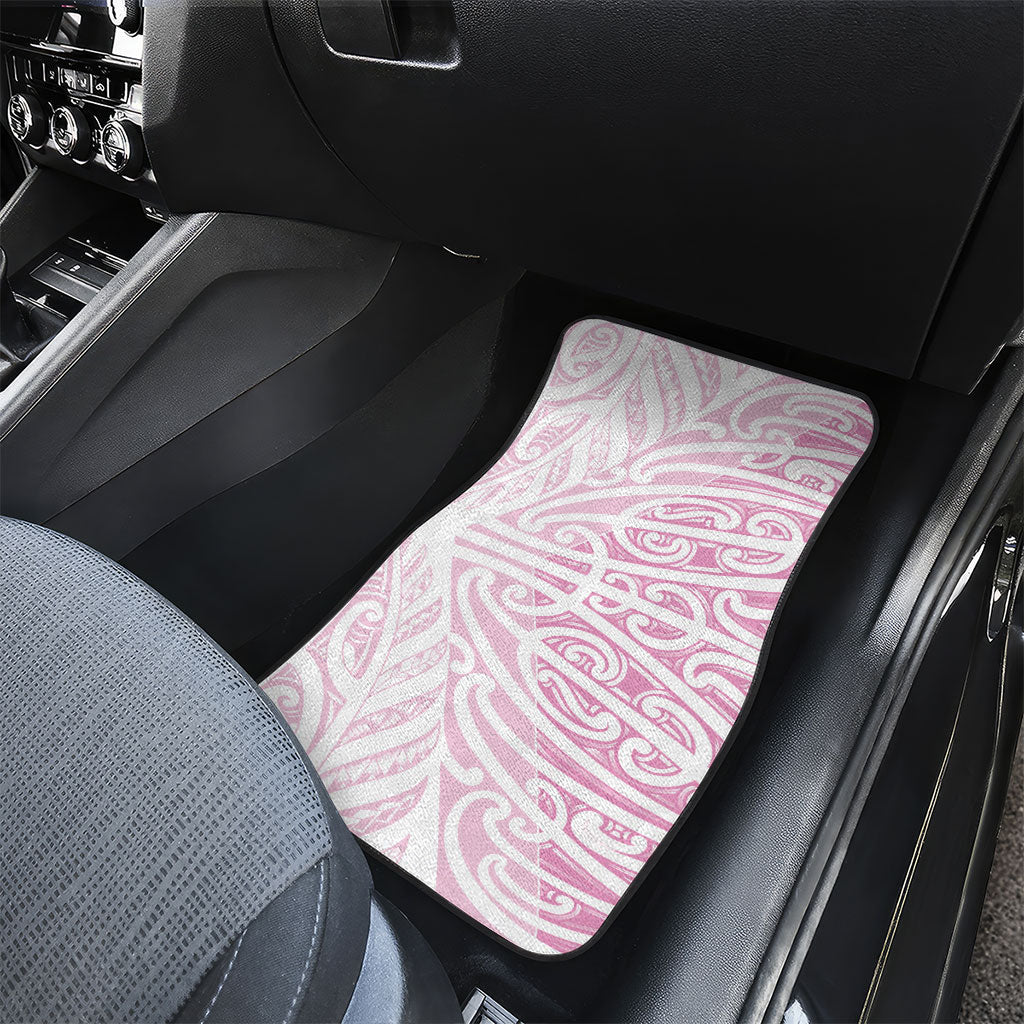 Pink New Zealand Puhoro Maori Tattoo Car Mats