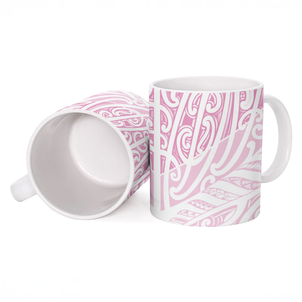 Pink New Zealand Puhoro Maori Tattoo Ceramic Mug