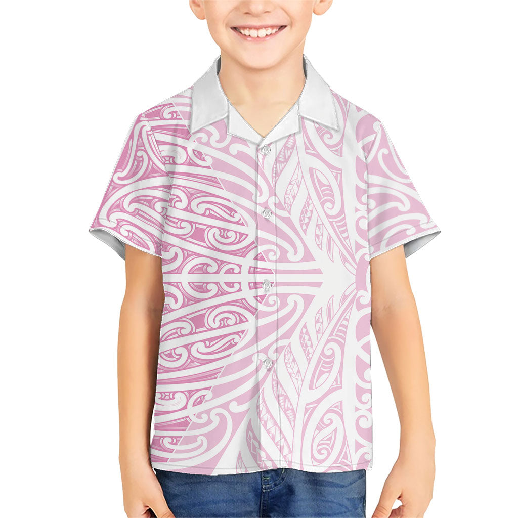 Pink New Zealand Puhoro Maori Tattoo Hawaiian Shirt