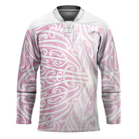 Pink New Zealand Puhoro Maori Tattoo Hockey Jersey