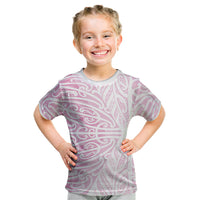 Pink New Zealand Puhoro Maori Tattoo Kid T Shirt
