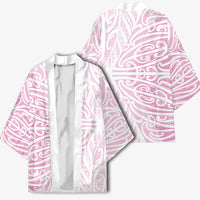 Pink New Zealand Puhoro Maori Tattoo Kimono