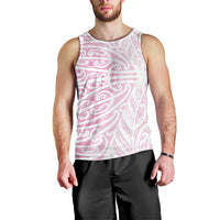 Pink New Zealand Puhoro Maori Tattoo Men Tank Top