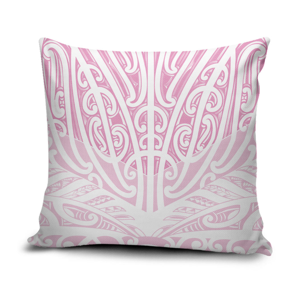 Pink New Zealand Puhoro Maori Tattoo Pillow Cover