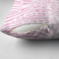 Pink New Zealand Puhoro Maori Tattoo Pillow Cover