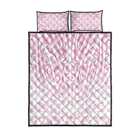 Pink New Zealand Puhoro Maori Tattoo Quilt Bed Set