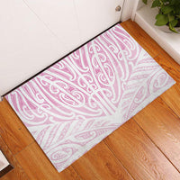 Pink New Zealand Puhoro Maori Tattoo Rubber Doormat